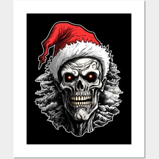 Zombie Santa Merry Christmas Posters and Art